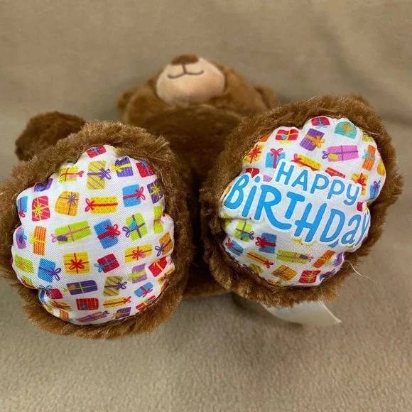 Build A Bear Workshop Brown Teddy Bear Happy Birthday Plush‎ Stuffed Animal Toy - Picture 5 of 8